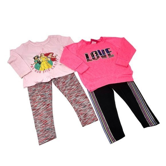 Disney Baby & Girl's Pink Other - Baby Clothes - Leggings & Long Sleeve Shirts - Size 18 Month